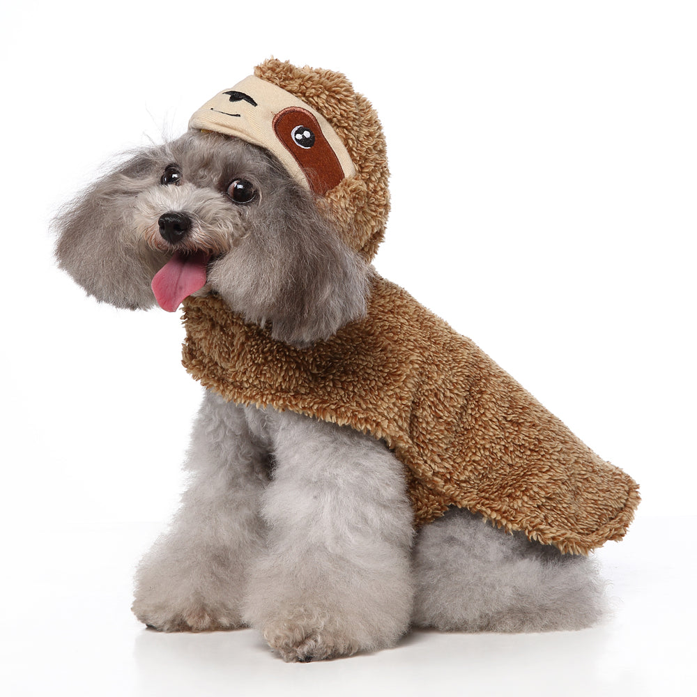 Adorable Sloth Dog Hoodie with Hood and Cute Face
