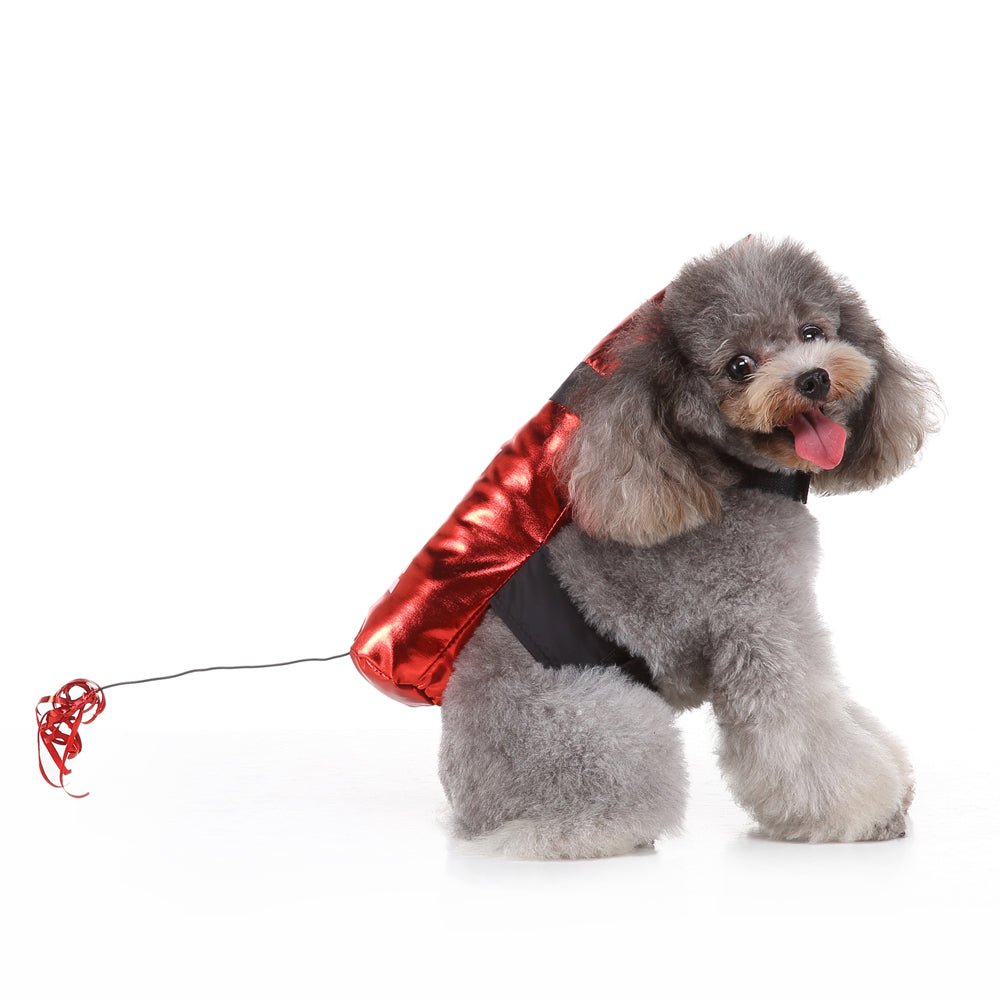 Cartoon Acme Dynamite Dog Costume – Fun Red Dynamite Outfit with Fuzzy Fuse