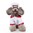 Chef Dog Costume with “I Love Dog” Embroidery and Bone Details
