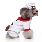 Chef Dog Costume with “I Love Dog” Embroidery and Bone Details
