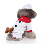 Chef Dog Costume with “I Love Dog” Embroidery and Bone Details