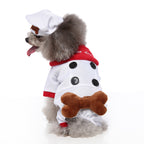 Chef Dog Costume with “I Love Dog” Embroidery and Bone Details