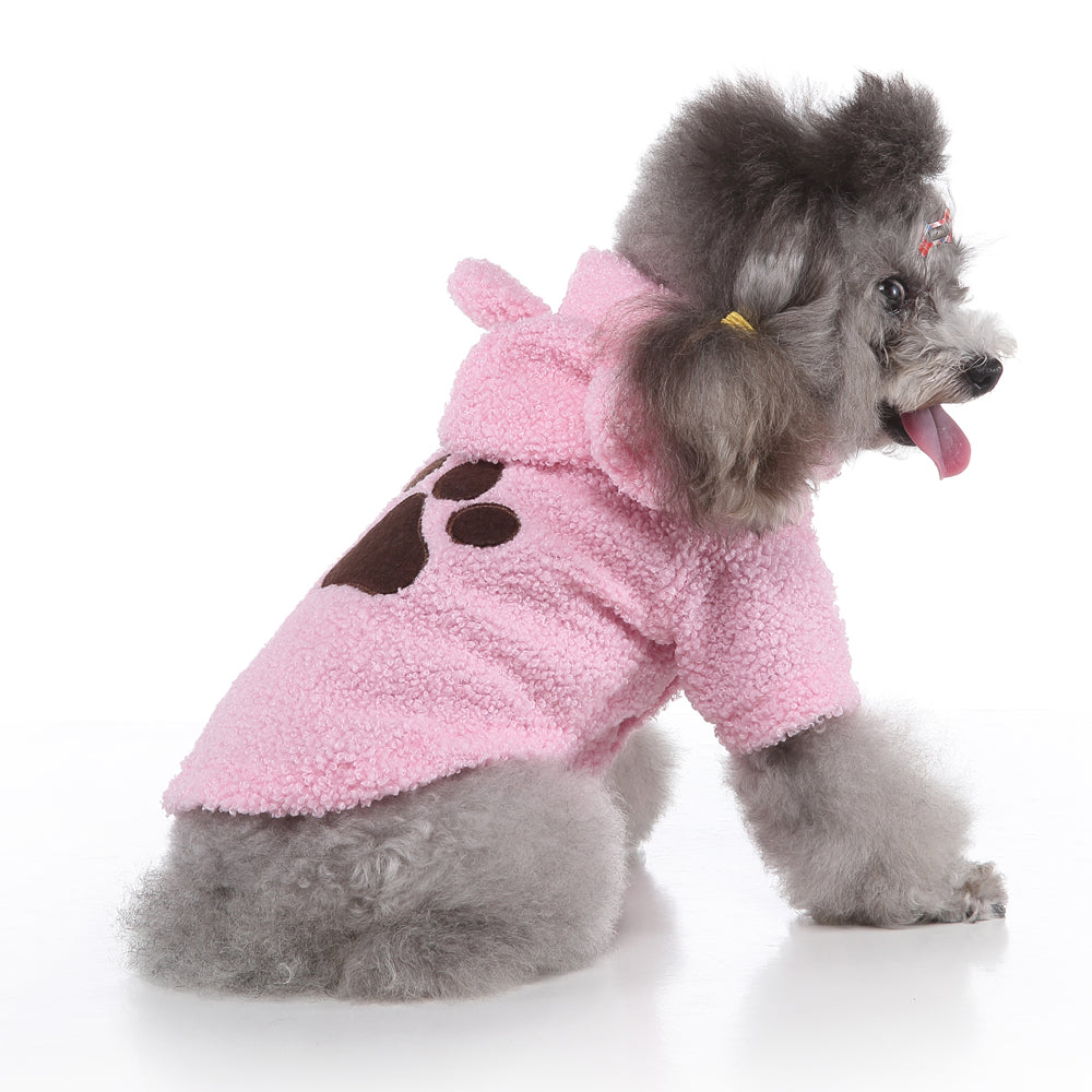 PinkyPaw Fuzzy Dog Hoodie