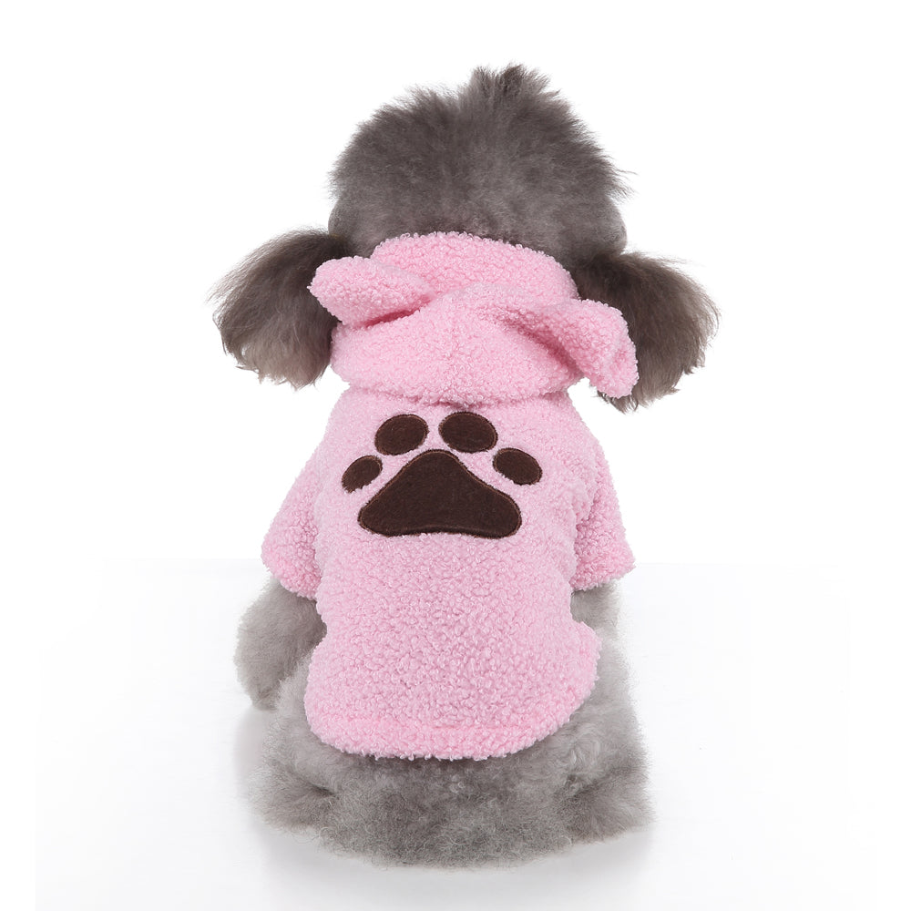 PinkyPaw Fuzzy Dog Hoodie