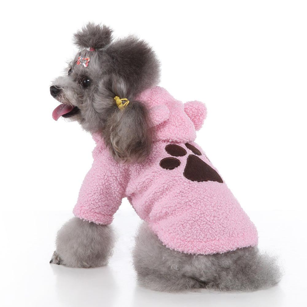PinkyPaw Fuzzy Dog Hoodie