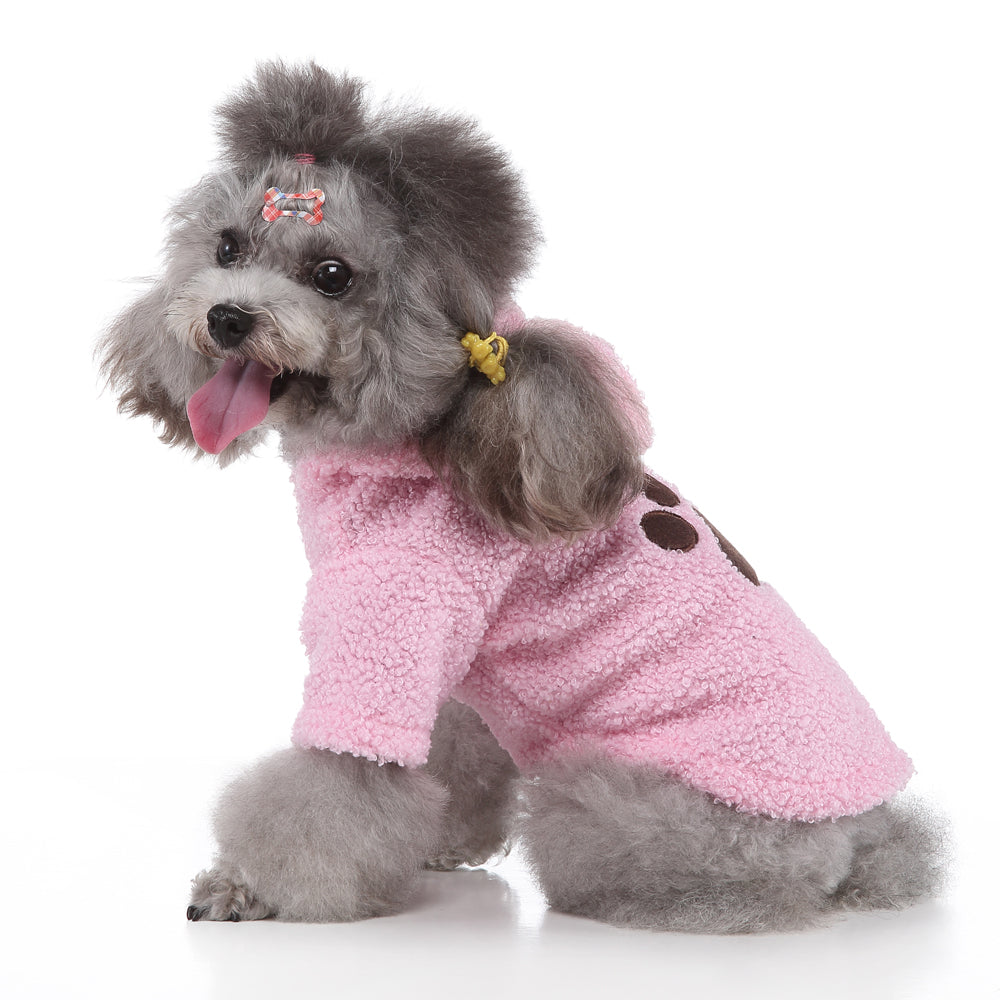 PinkyPaw Fuzzy Dog Hoodie