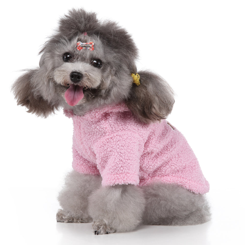 PinkyPaw Fuzzy Dog Hoodie