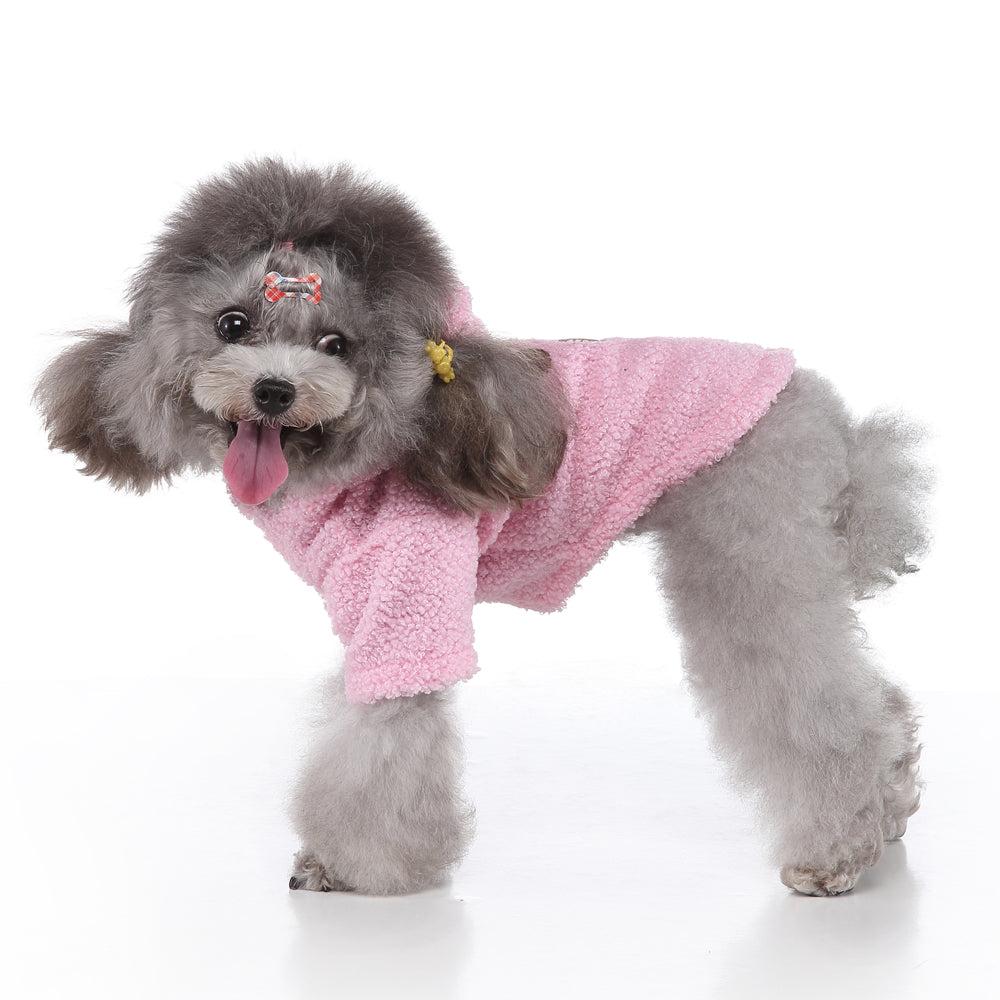 PinkyPaw Fuzzy Dog Hoodie
