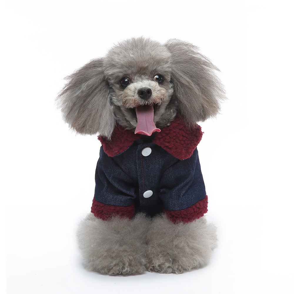 Denim Sherpa Dog Jacket
