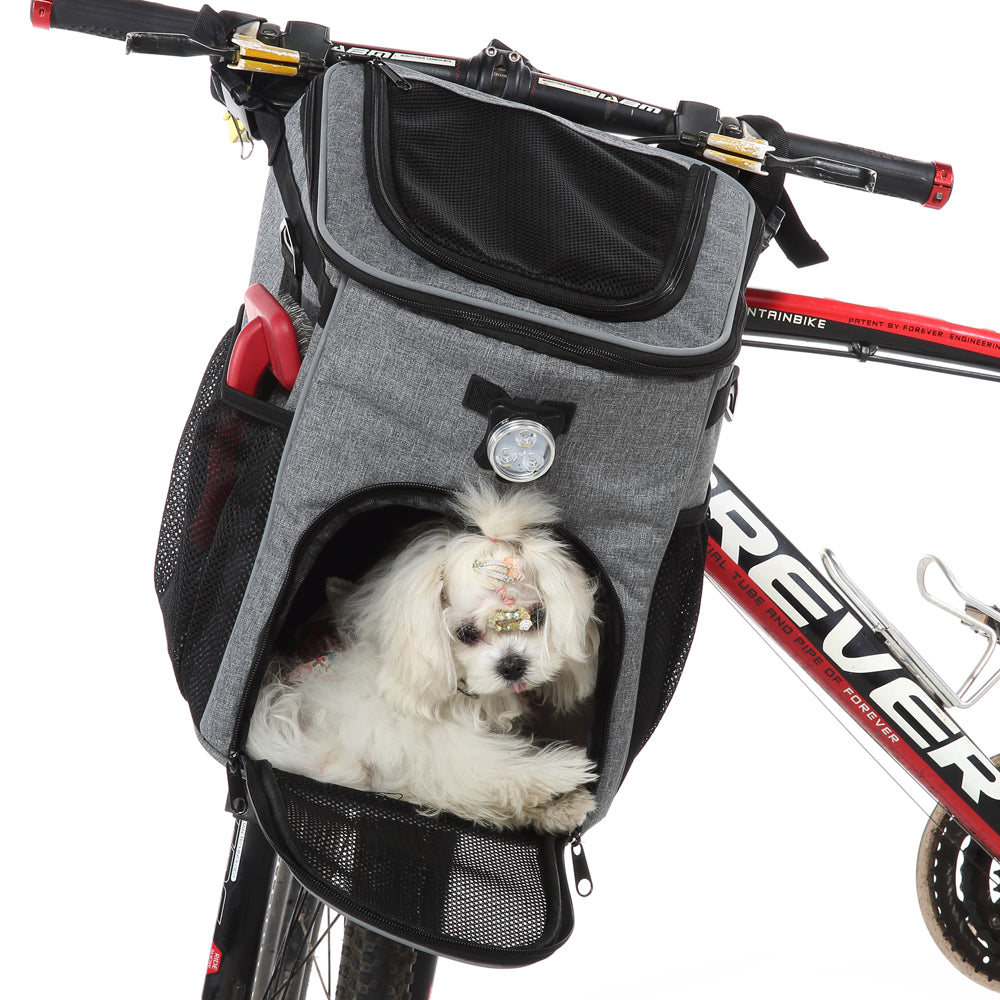 Multi-Function Pet Bike Carrier – Grey / Wine Red / Black / Pink Camo / Green Camo