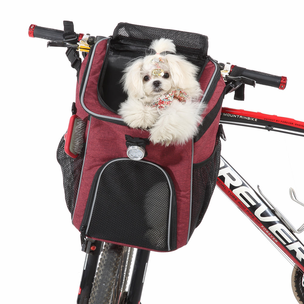 Multi-Function Pet Bike Carrier – Grey / Wine Red / Black / Pink Camo / Green Camo