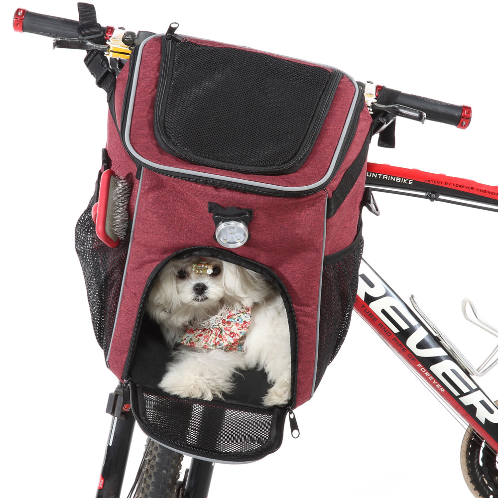 Multi-Function Pet Bike Carrier – Grey / Wine Red / Black / Pink Camo / Green Camo