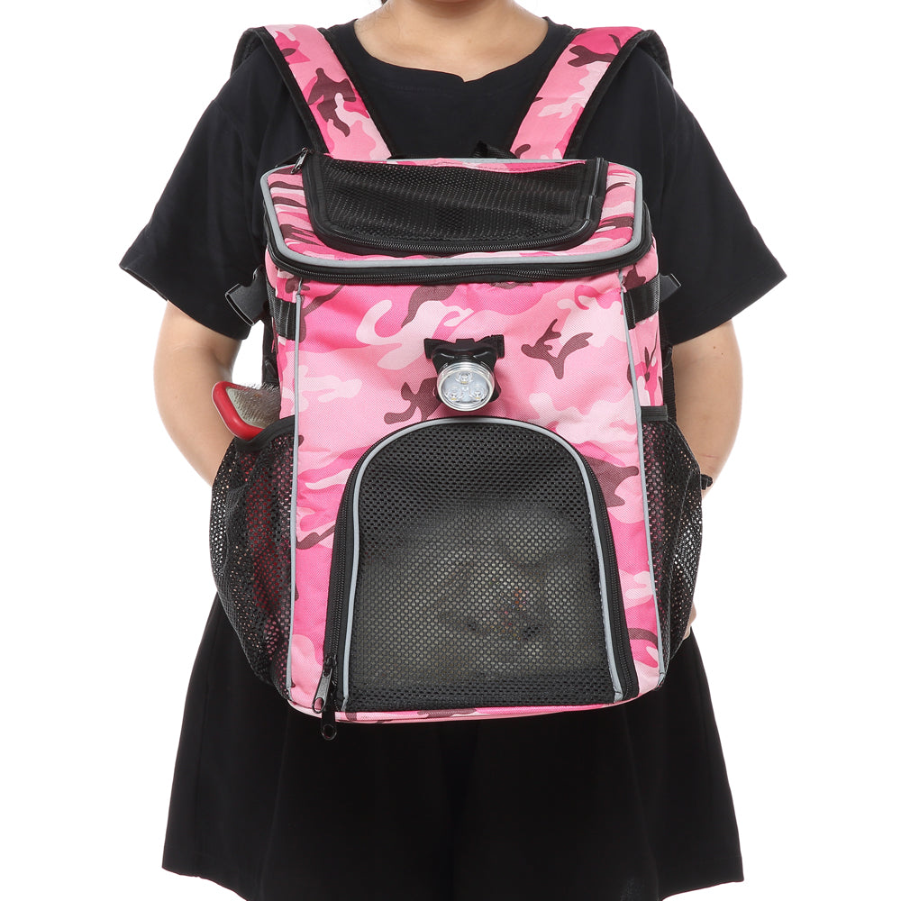 Multi-Function Pet Bike Carrier – Grey / Wine Red / Black / Pink Camo / Green Camo