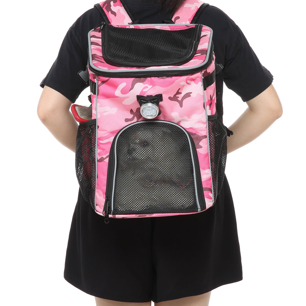 Multi-Function Pet Bike Carrier – Grey / Wine Red / Black / Pink Camo / Green Camo