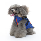 Peture Winter Dual-Color Dog Harness Jacket with Hood (Available in Wine-Yellow / Red-Blue)