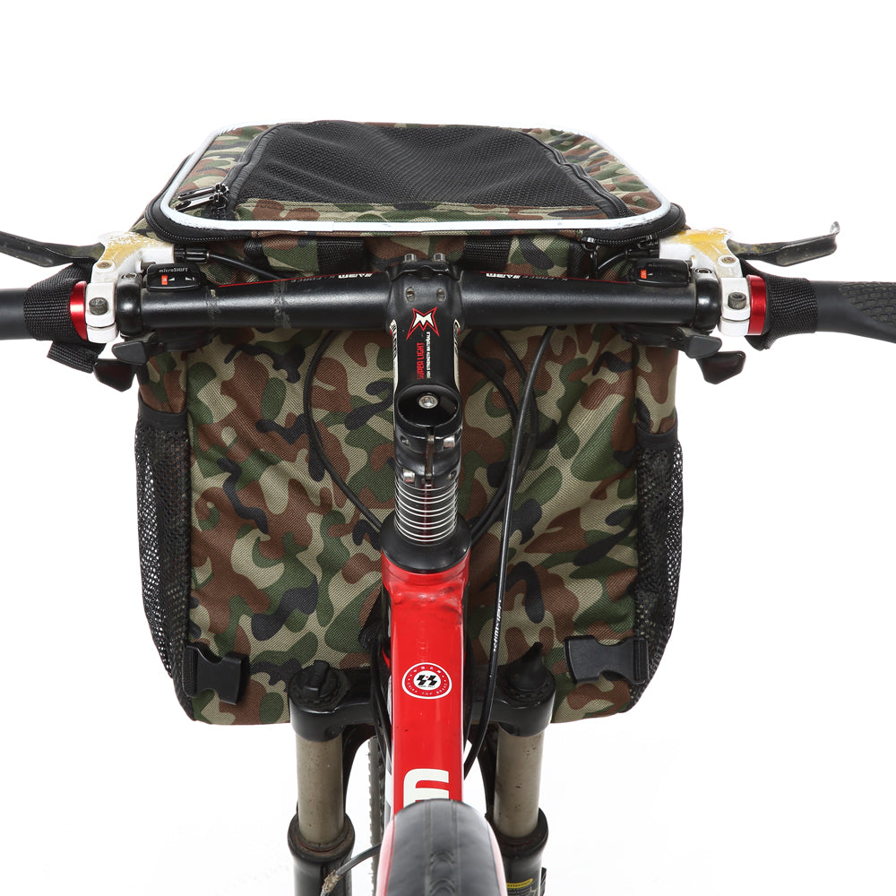 Multi-Function Pet Bike Carrier – Grey / Wine Red / Black / Pink Camo / Green Camo