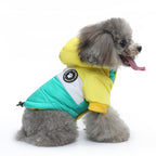 Colorblock Hooded Puffer Dog Jacket