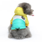 Colorblock Hooded Puffer Dog Jacket
