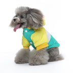 Colorblock Hooded Puffer Dog Jacket