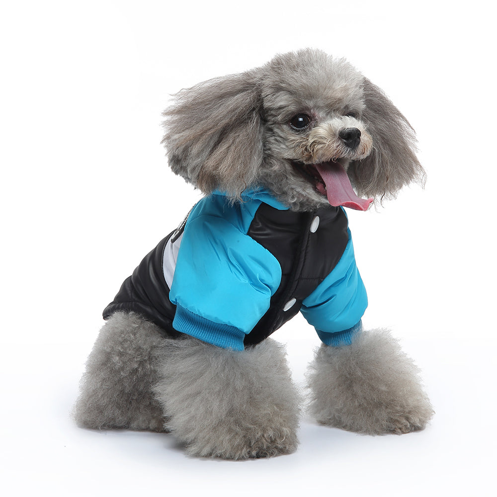 Colorblock Hooded Puffer Dog Jacket