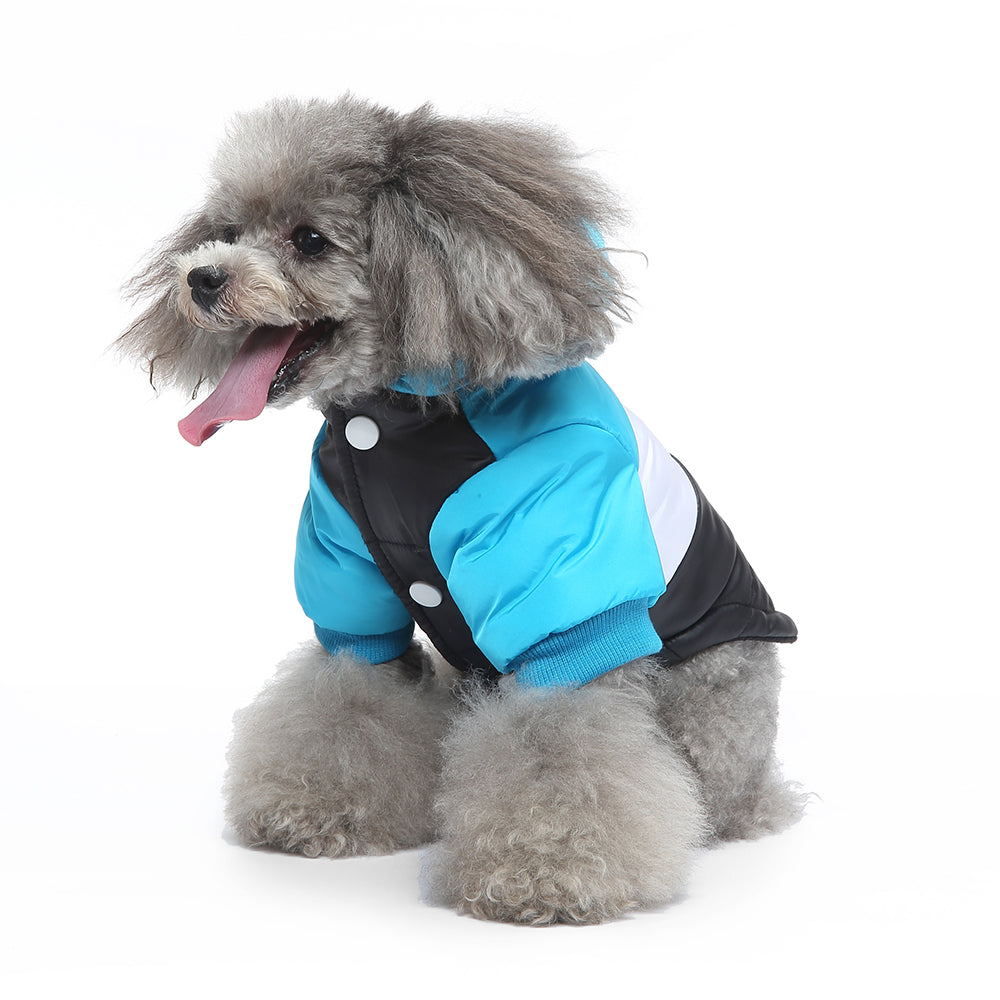Colorblock Hooded Puffer Dog Jacket