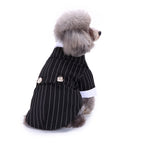 Tuxedo Dog Costume – Elegant Black, Blue or Pinstripe Tuxedo with Bow Tie for Special Occasions