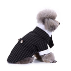 Tuxedo Dog Costume – Elegant Black, Blue or Pinstripe Tuxedo with Bow Tie for Special Occasions