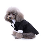 Tuxedo Dog Costume – Elegant Black, Blue or Pinstripe Tuxedo with Bow Tie for Special Occasions
