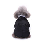 Tuxedo Dog Costume – Elegant Black, Blue or Pinstripe Tuxedo with Bow Tie for Special Occasions