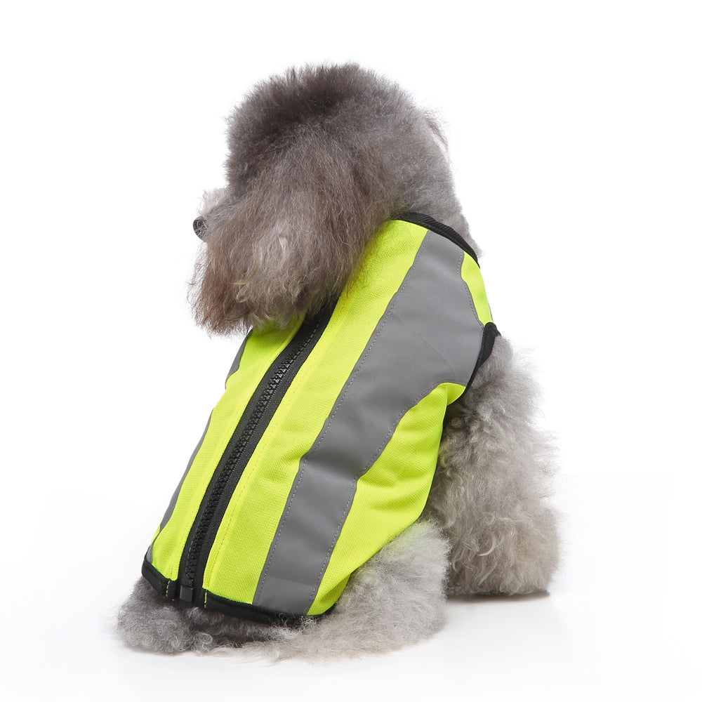 Reflective Zipper Safety Vest – Fluorescent Green / Orange