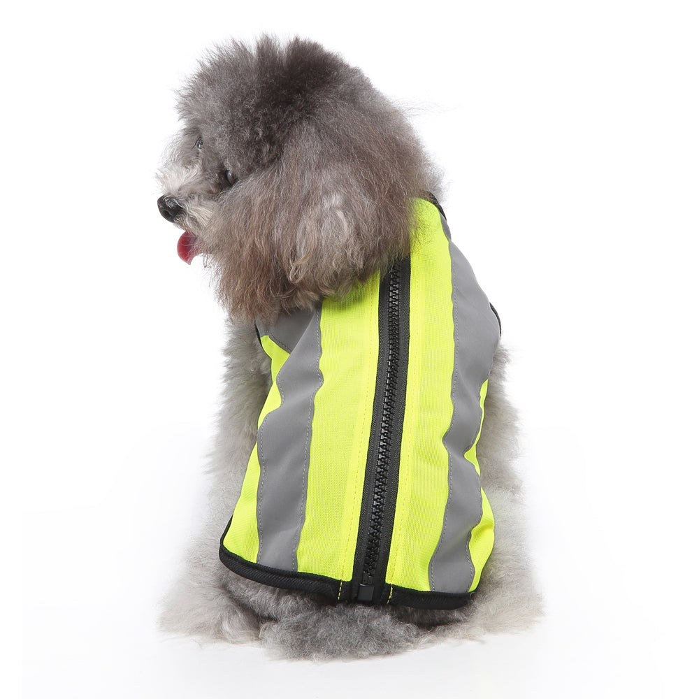 Reflective Zipper Safety Vest – Fluorescent Green / Orange