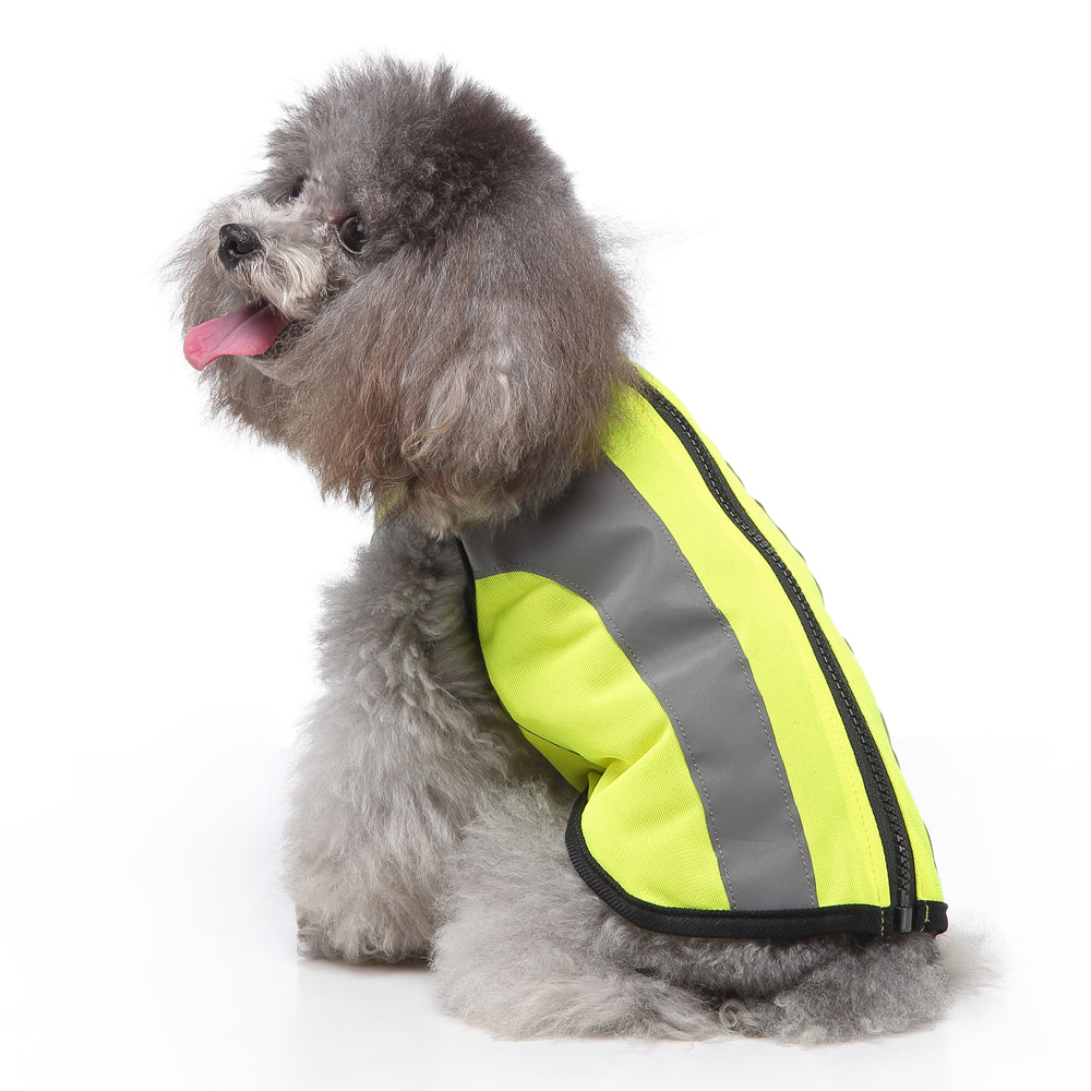 Reflective Zipper Safety Vest – Fluorescent Green / Orange