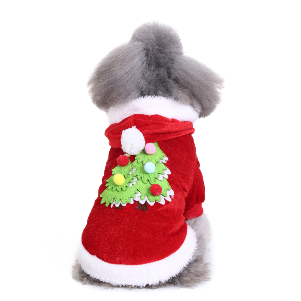 Christmas Tree Sherpa Dog Coat – Cozy, Festive & Comfortable Pet Costume for the Holiday Season