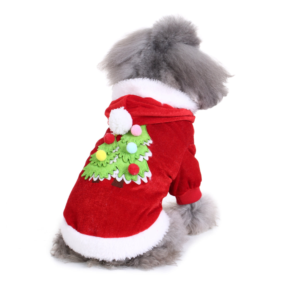 Christmas Tree Sherpa Dog Coat – Cozy, Festive & Comfortable Pet Costume for the Holiday Season