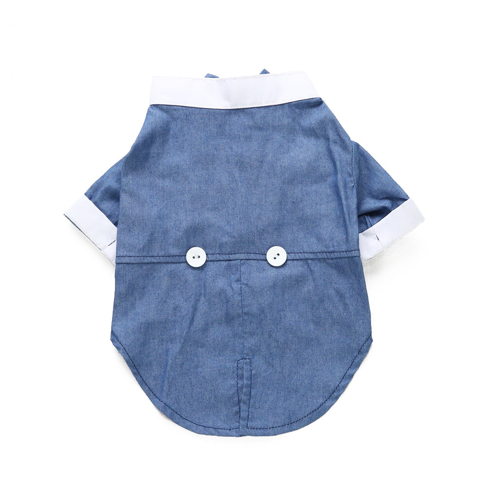 Tuxedo Dog Costume – Elegant Black, Blue or Pinstripe Tuxedo with Bow Tie for Special Occasions