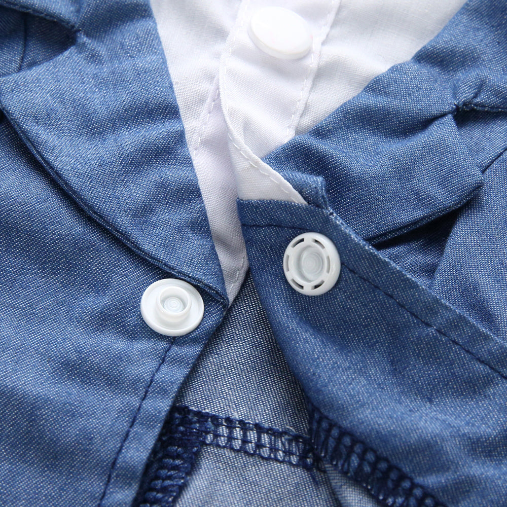 Tuxedo Dog Costume – Elegant Black, Blue or Pinstripe Tuxedo with Bow Tie for Special Occasions