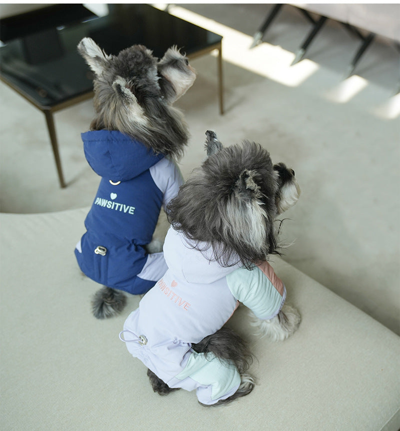 Cuffed Cold-Weather Four-Legged Cotton Jacket