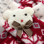 Snowflake Pet Scarf – Blue / Red / Coffee