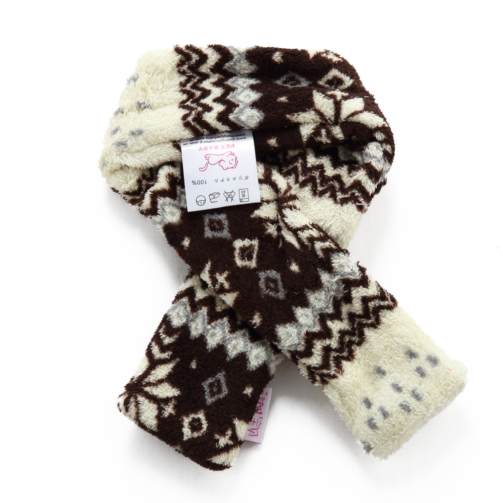 Snowflake Pet Scarf – Blue / Red / Coffee