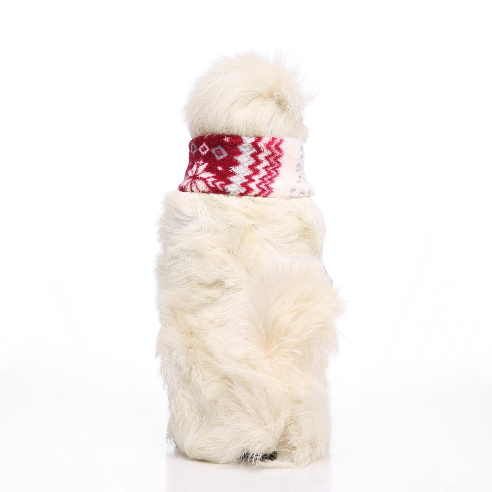 Snowflake Pet Scarf – Blue / Red / Coffee