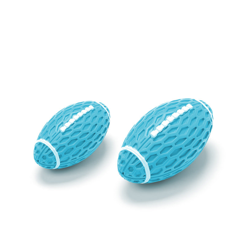 Football-Texture Rugby Ball – Durable Rubber Dog Toy