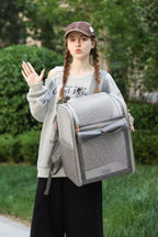 UrbanPaws Versatile Pet Backpack – Roll-Top & Luggage-Ready